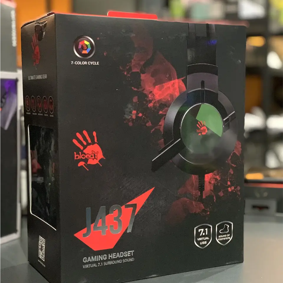 A4TECH Bloody Gaming Headset J437 USB Army Green Electroslab