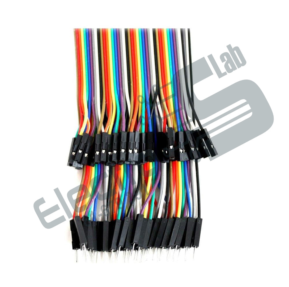 40 Cables Dupont Macho-Macho 10cm - AV Electronics