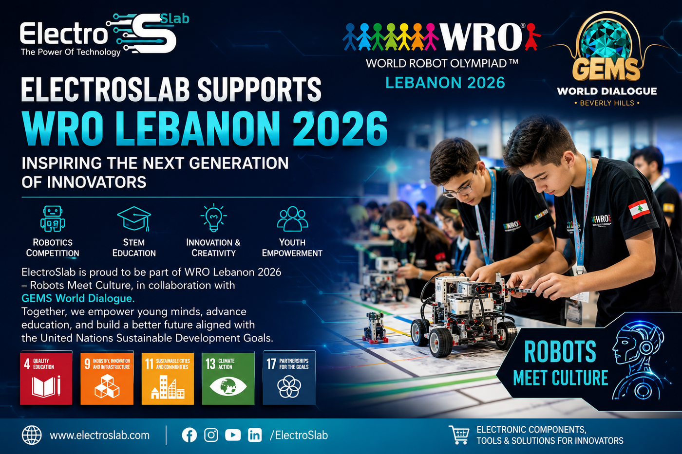 ElectroSlab Supports WRO Lebanon 2026: Inspiring the Next Generation of Innovators