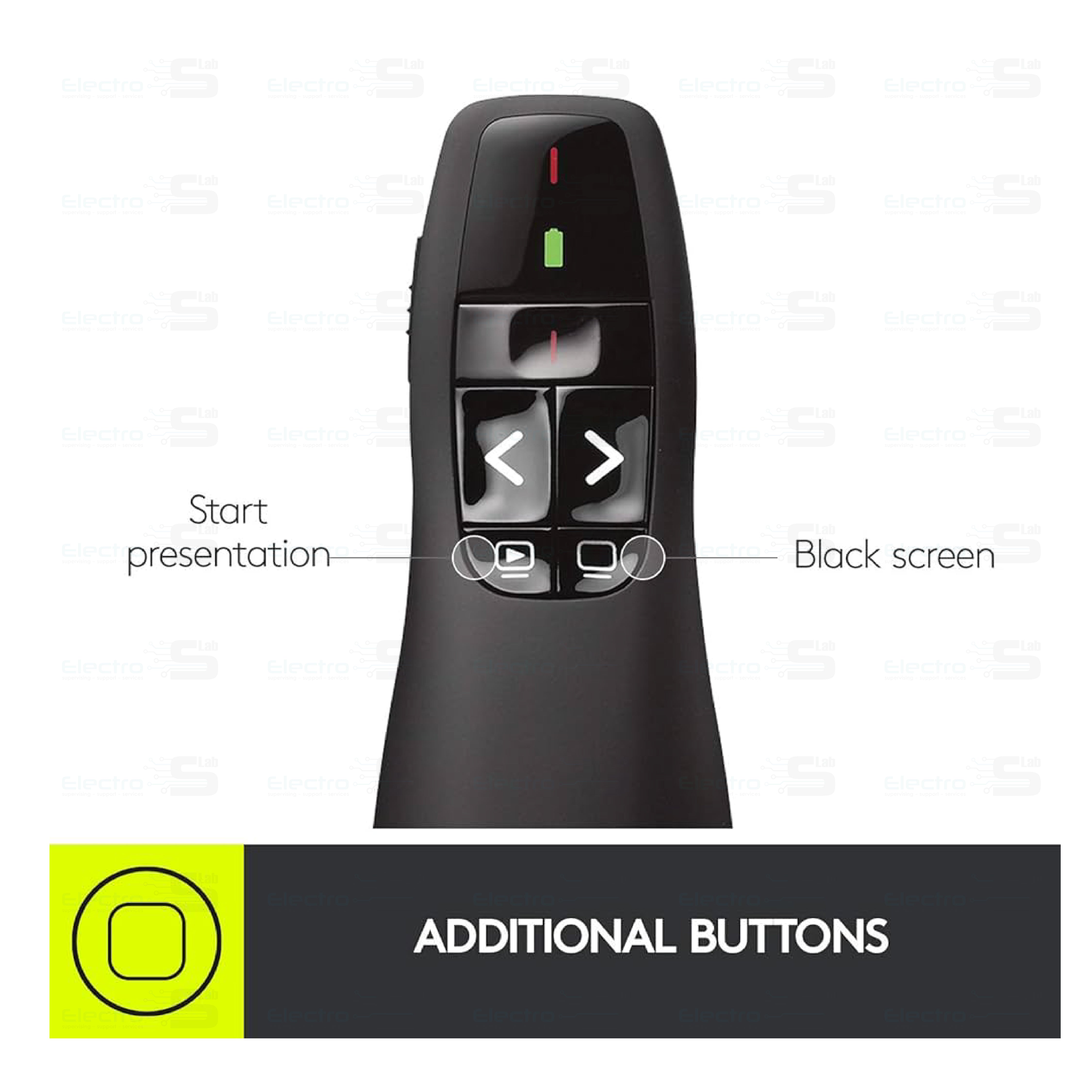 Logitech R400 Laser Presentation Remote Control - Wireless with 10m Ra ...