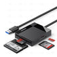 UGREEN CARD READER CR125 USB 3.0  TO SD CARD TF CARD CF CARD MS CARD SLOT