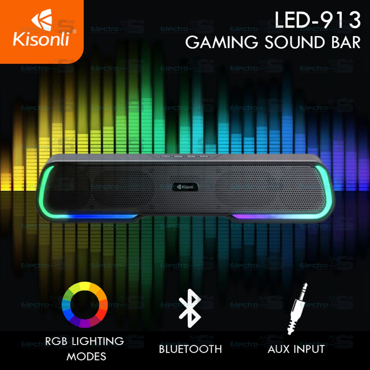 Speaker Kisonli Led-913 Bleutooth RGB