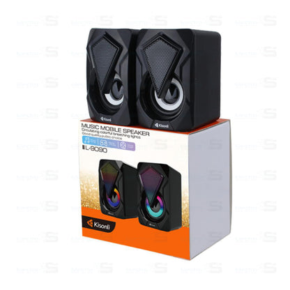 Speaker Kisonli L-9090 2 Pieces RGB 2 * 3W