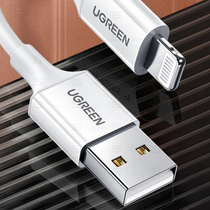 CABLE UGREEN US155 - 20728 USB to Lightning 5V/2.4A - 1M (White)