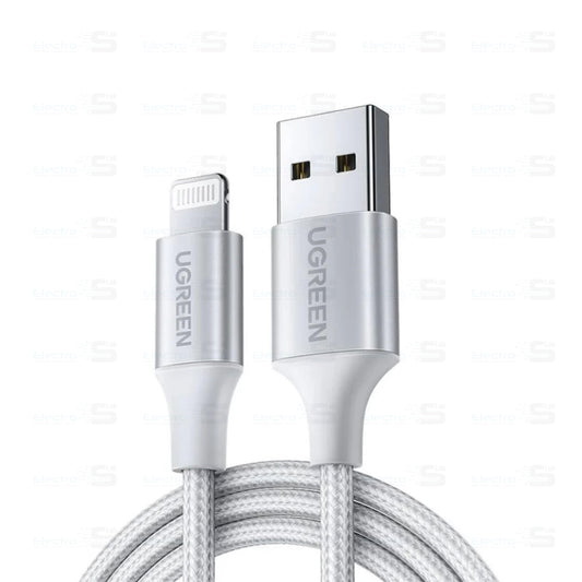 CABLE UGREEN US199 - 60162 USB to Lightning 5V/2.4A - 1.5M Alu/Braided (Silver)