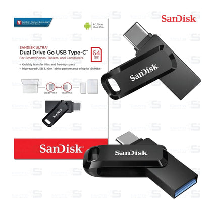 USB Flash Memory OTG Sandisk Dual Drive type C 64GB