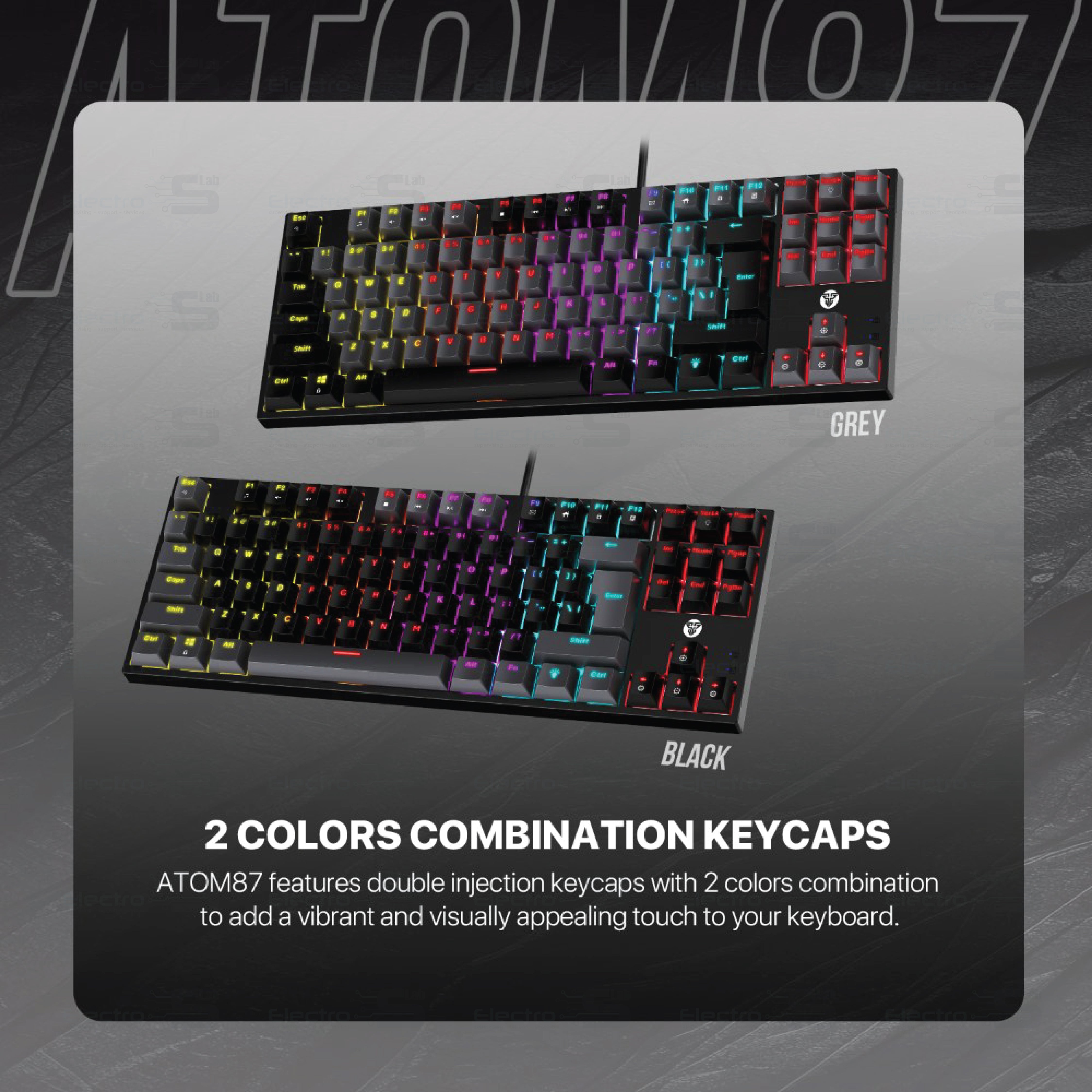 Fantech Gaming Keyboard – Gray | Mechanical TKL RGB Wired Keyboard ...