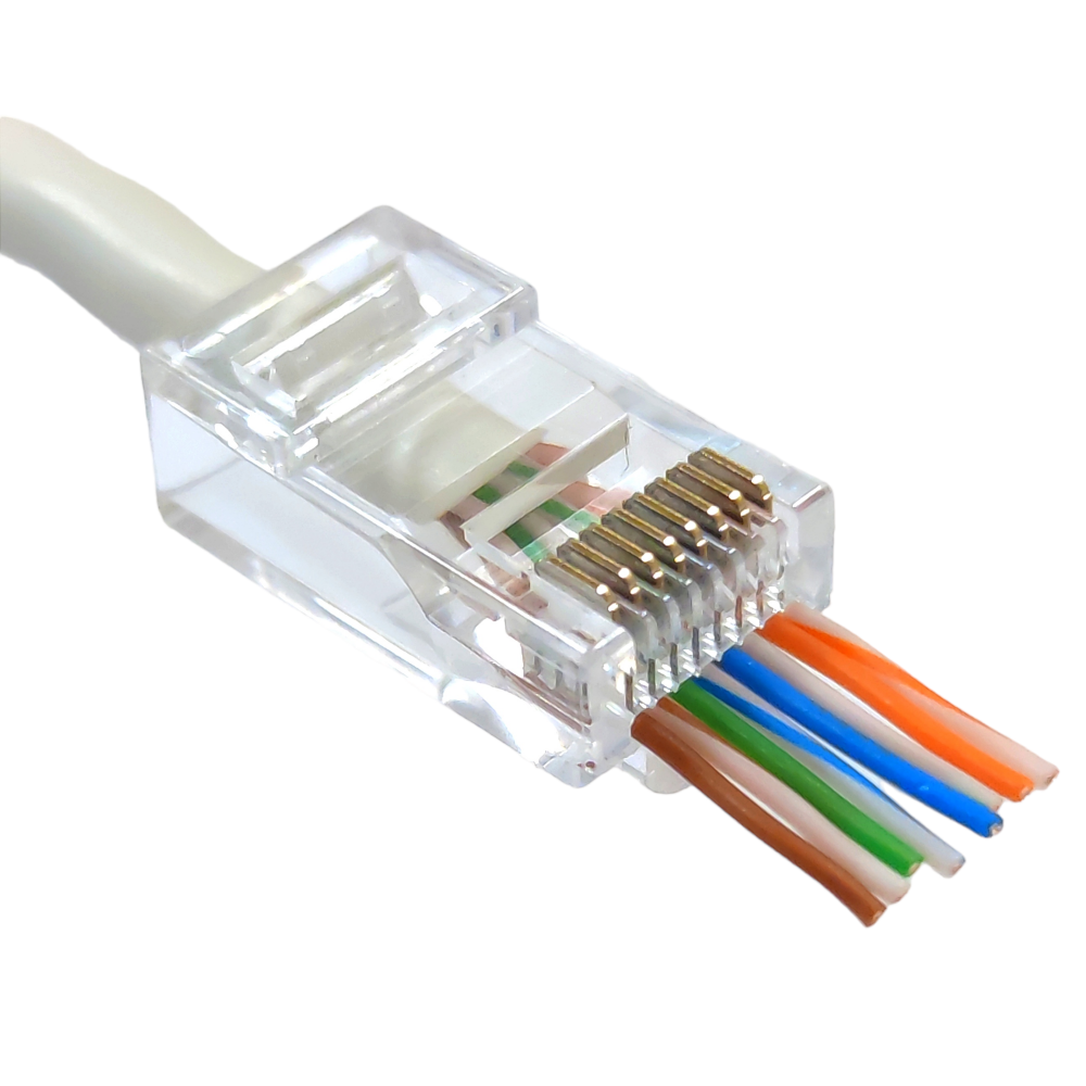 RJ45 CAT5E Pass Through Connector – Electroslab