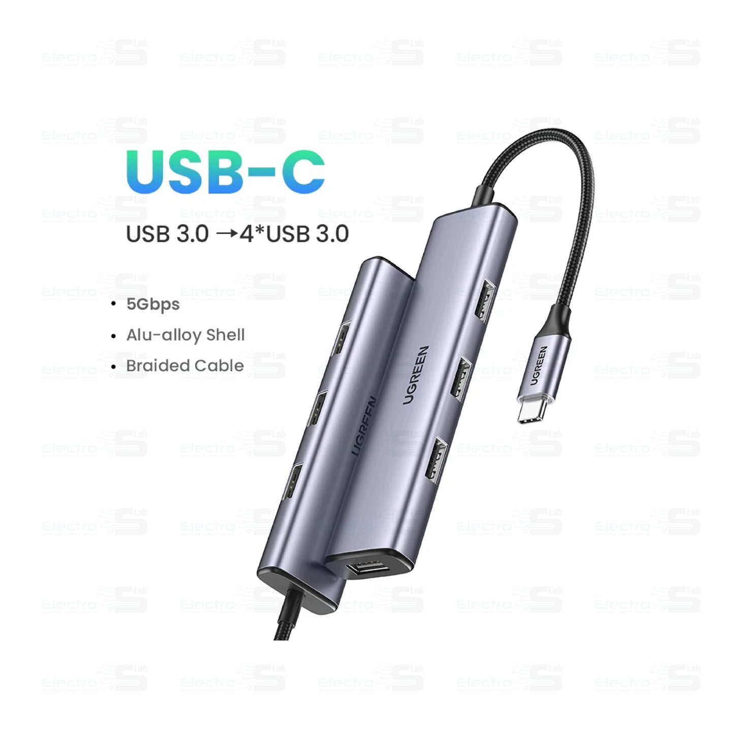 USB 3.0 4 PORTS HUB UGREEN CM473-20805 WITH PD