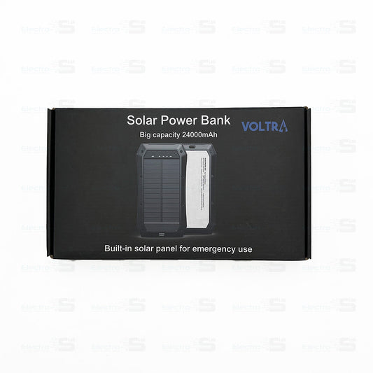 Power Bank Solar 24000mAh Voltra USB Type C Micro USB Lightining RGB