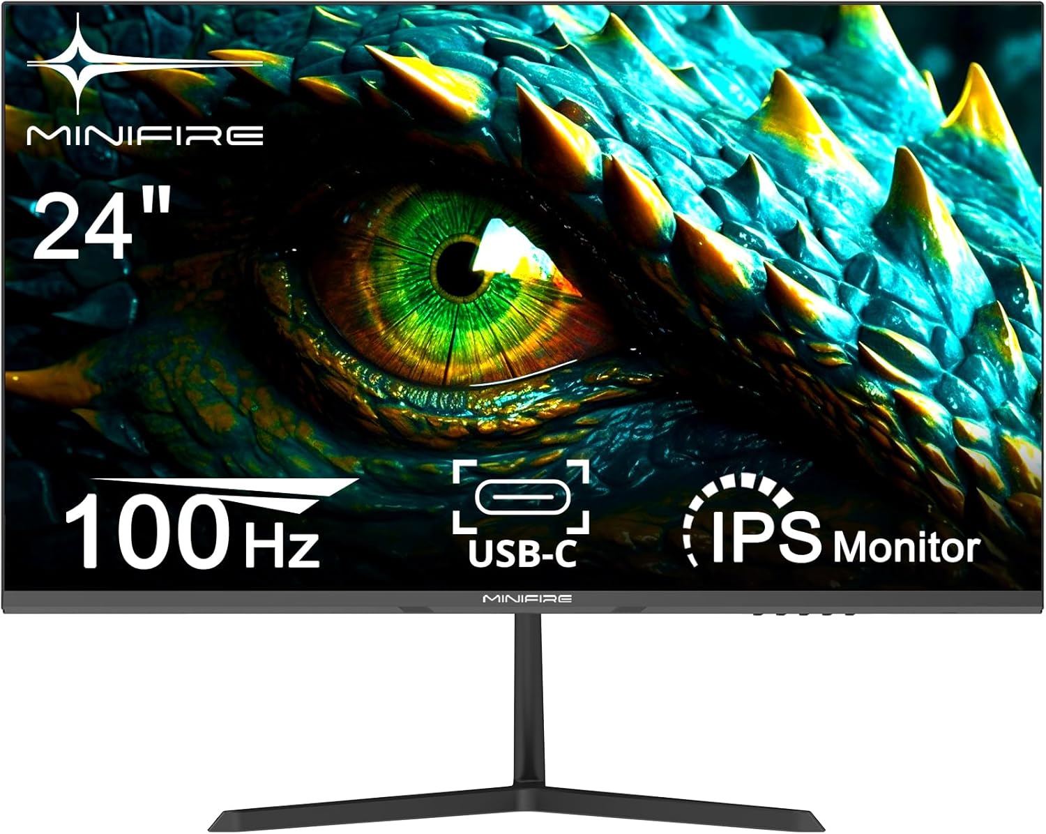 Brand New Monitor MINIFIRE 24 inch FHD IPS 100HZ HDMI VGA MF24X3AL ...