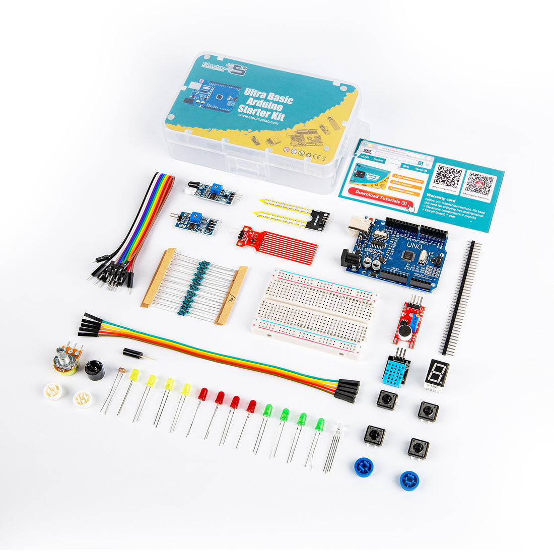 Ultra Basic Starter Kit For Arduino Unoch340 Diy Kit Retail Box Electroslab 1404