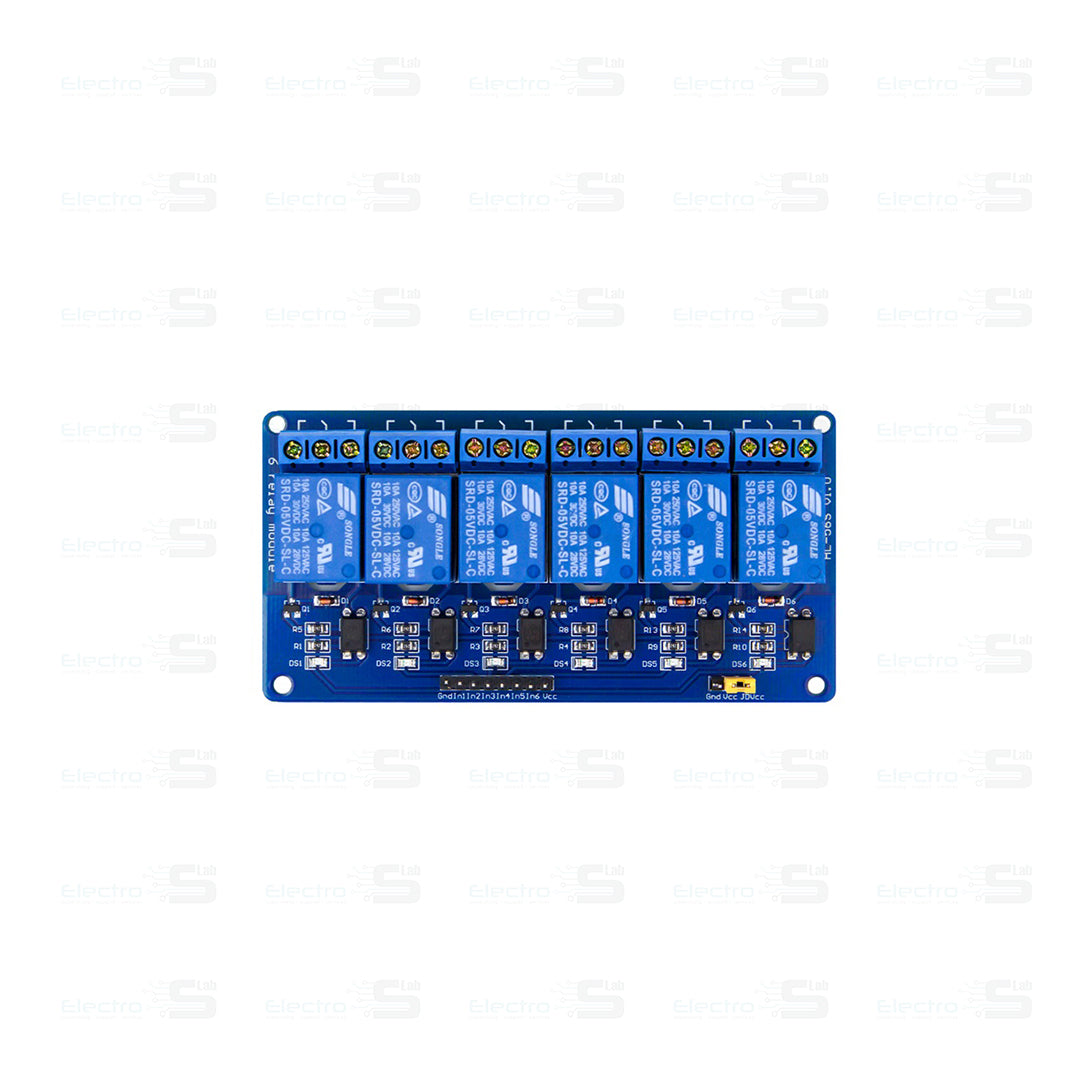 6 Channel Relay Module with light coupling 5V