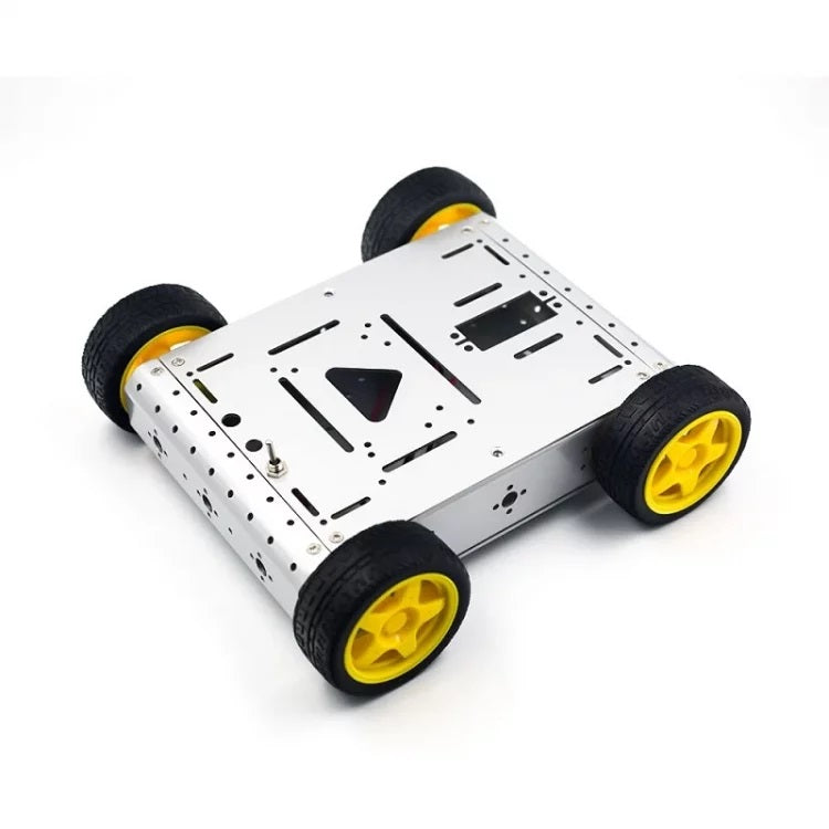 Metal Tank Robot Smart Car Chassis Yellow Wheels