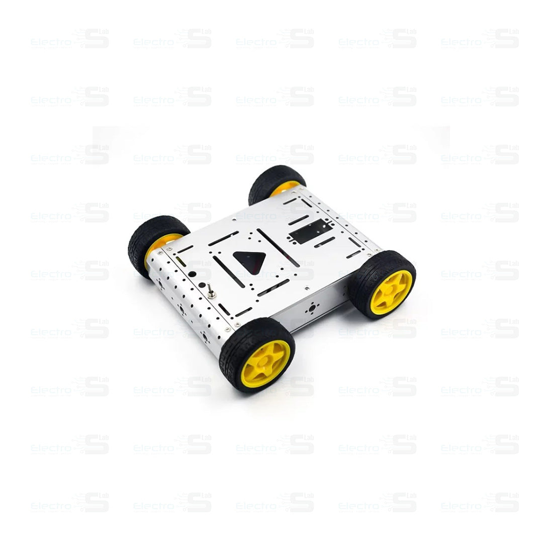 Metal Tank Robot Smart Car Chassis Yellow Wheels