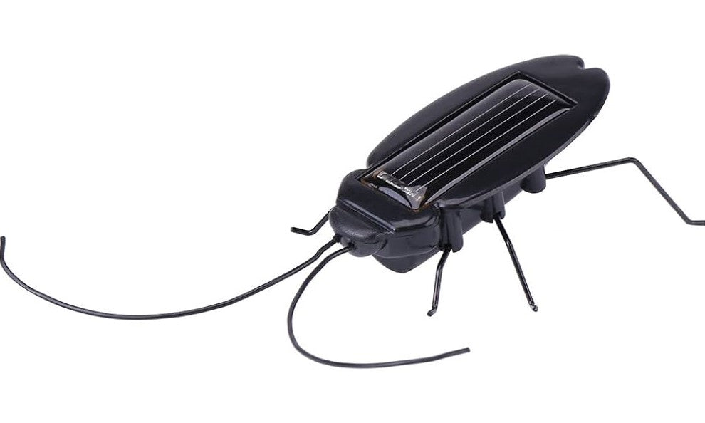 DIY Creative Nice Solar Power Energy Educational Black Cockroach Bug Toy Children Gift