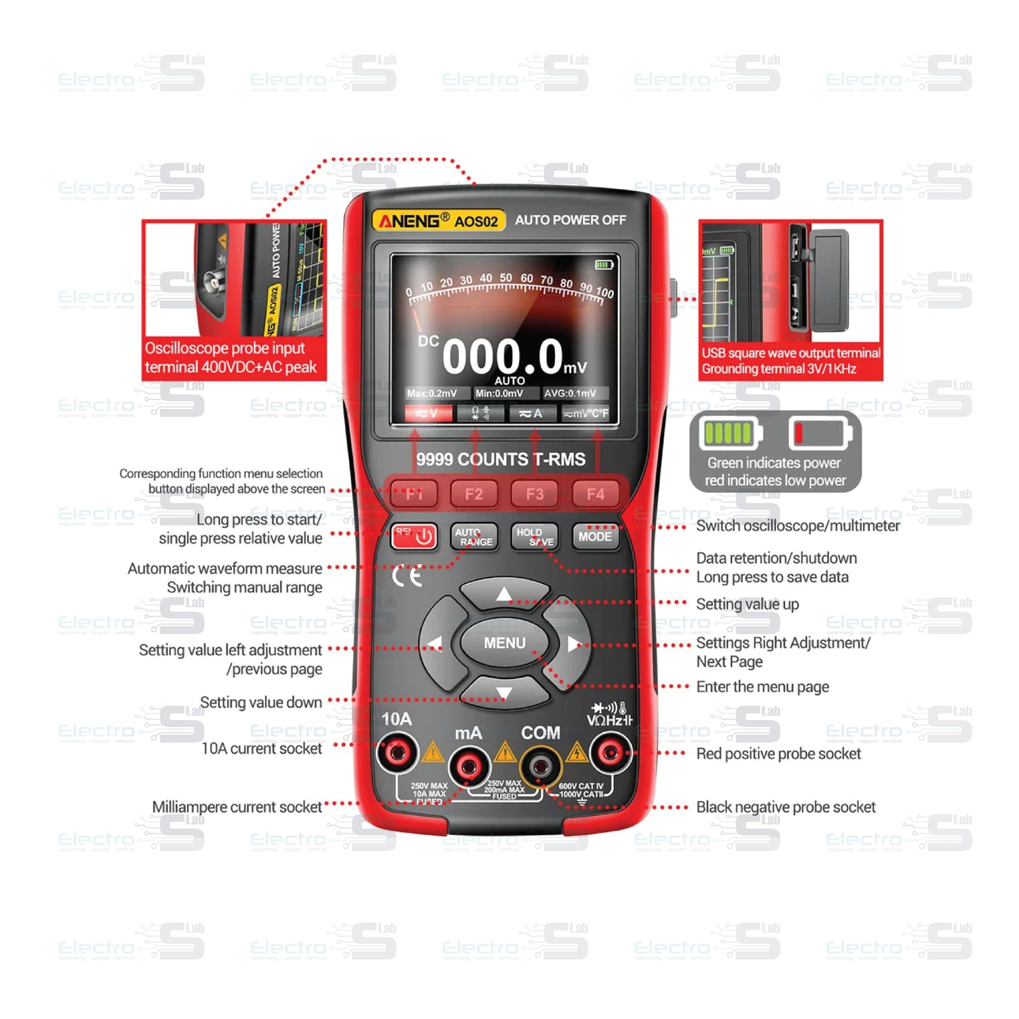 ANENG AOS02 Digital Oscilloscope Multimeter