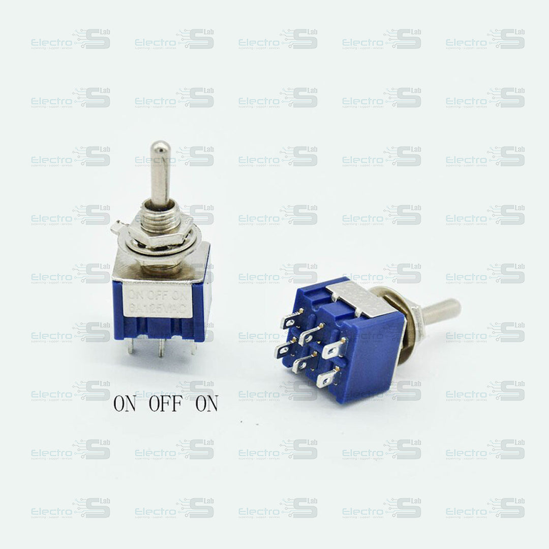 1pcs - Mini MTS-203 6-Pin SPDT Toggle Switch