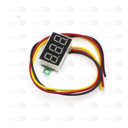 0.28inch 3.5-30V Three Wire DC Voltmeter Red