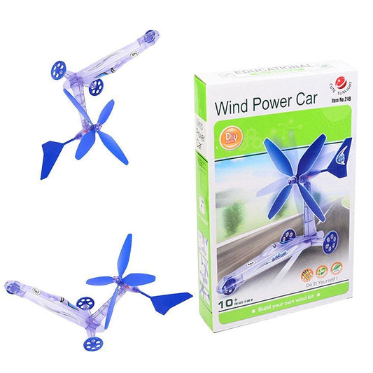 DIY Wind Power Car Academy Educational Kit Science Fun Toy Creative Activity