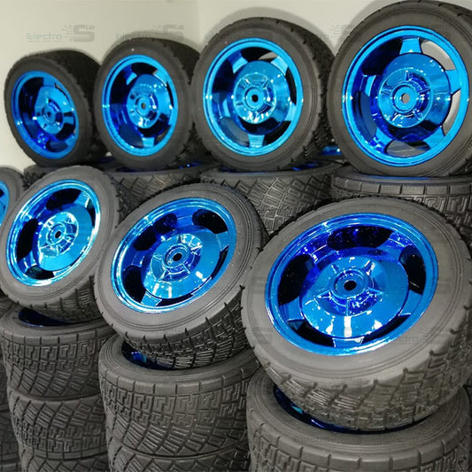 1pcs - 83MM Large  Robot Smart Car Wheel Blue