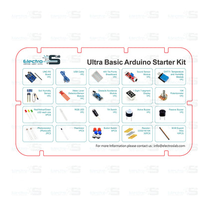 Ultra Basic Starter Kit for Arduino UNO(CH340) DIY Kit + Retail Box