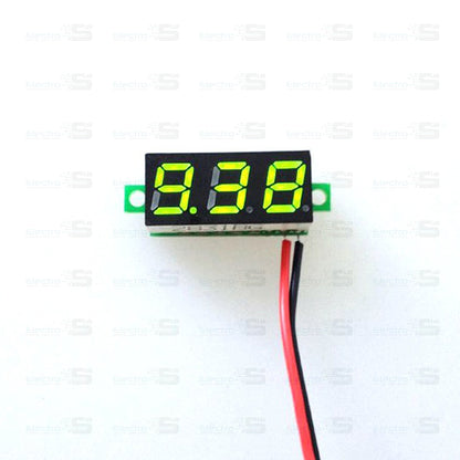 DC Digital Voltmeter Green 3.5-30V 0.28 Inch