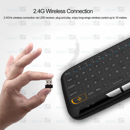 Mini Wireless Mouse Keyboard with Whole Panel Touchpad mini H18