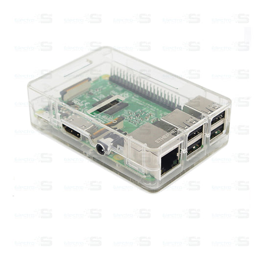 Raspberry Pi B+ ABS Case Transparent Clear Box + Cooling Fan