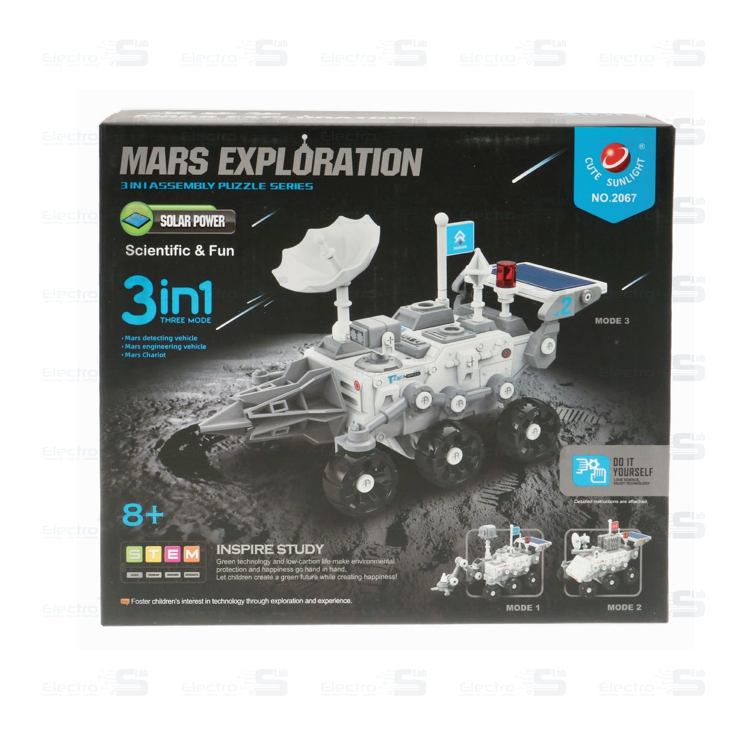 DIY Creative Assembled DIY Solar 3 in 1 Space Exploration Fleet Toy Car