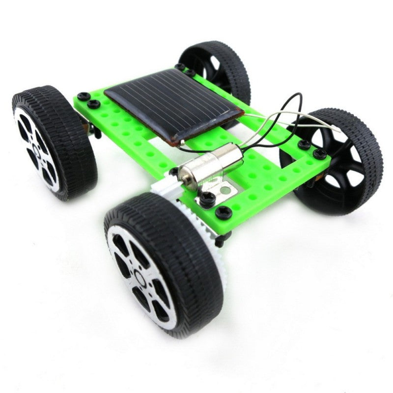 DIY Creative Mini Solar Car Green