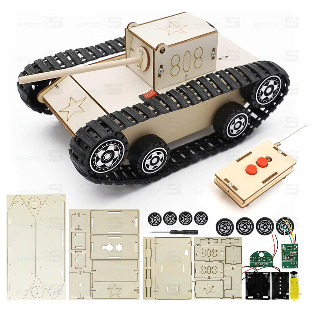 DIY Creative DIY Wooden STEM Science Engineering Toys C-37E Remote Con ...