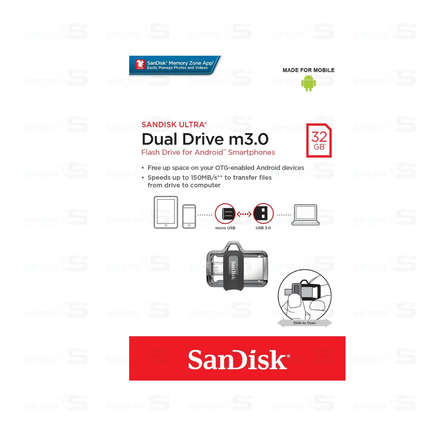 Flash Memory Otg Dual Drive M3.0 Sandisk Ultra 32gb