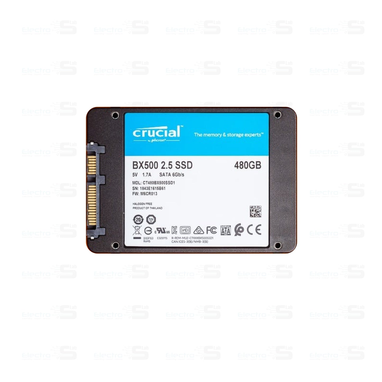 SSD Crucial BX500 Solid State Drive SATA 480GB 2.5 6Gb/s