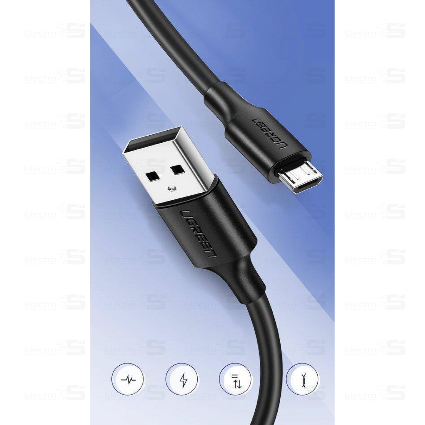 CABLE UGREEN US289 - 60137 USB to Micro USB 2.4A - 1.5M (Black)