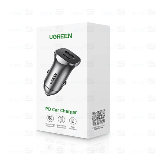 Usb-A And Usb-C Aluminum 18w Fast Car Charger 30780 Ugreen Cd130