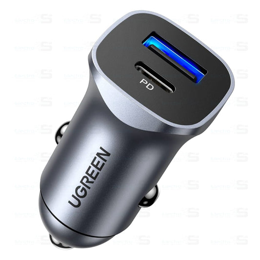 USB-A And USB-C Aluminum 18w Fast Car Charger UGREEN  Cd130