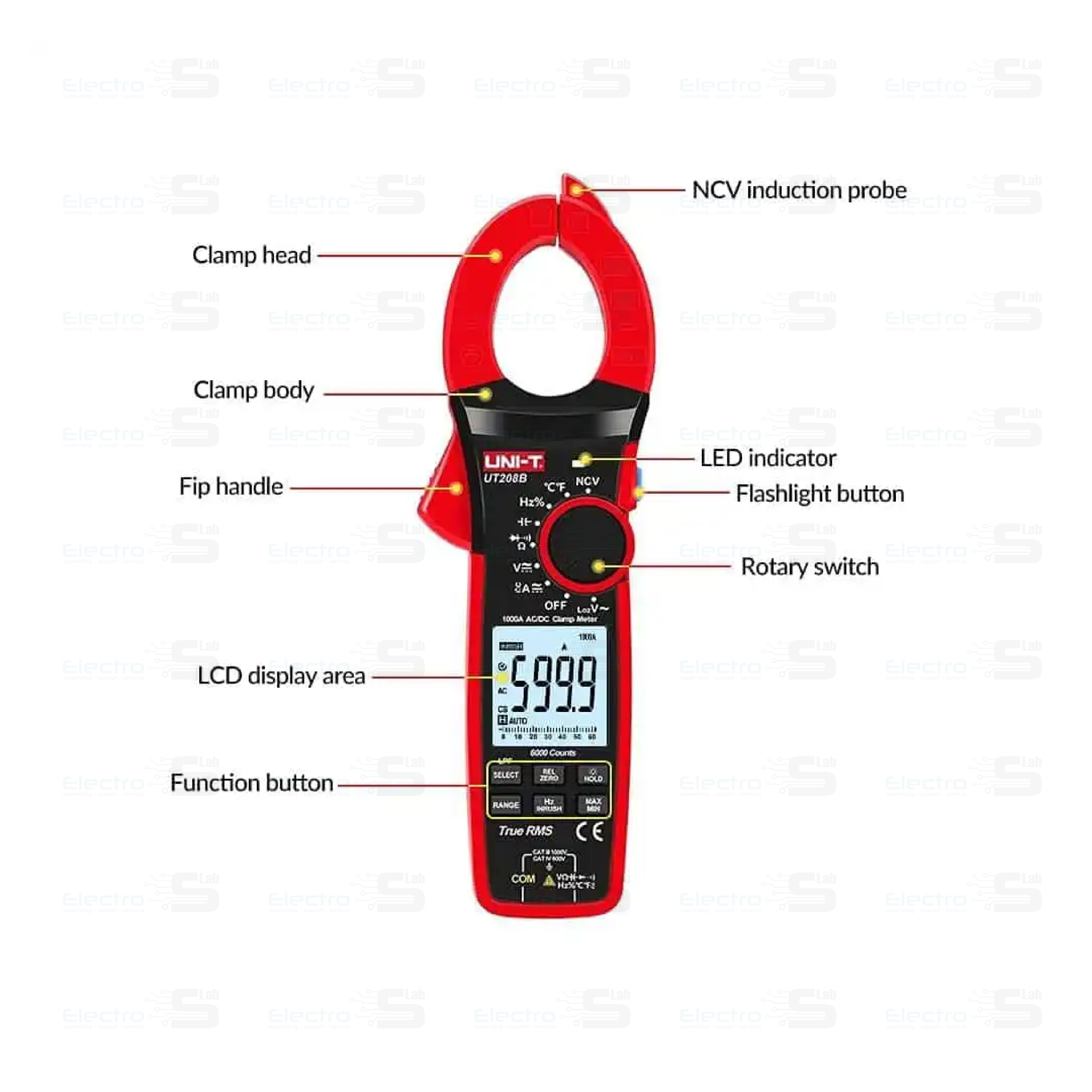 UNI-T UT208B 1000A Digital Clamp Meter – Electroslab