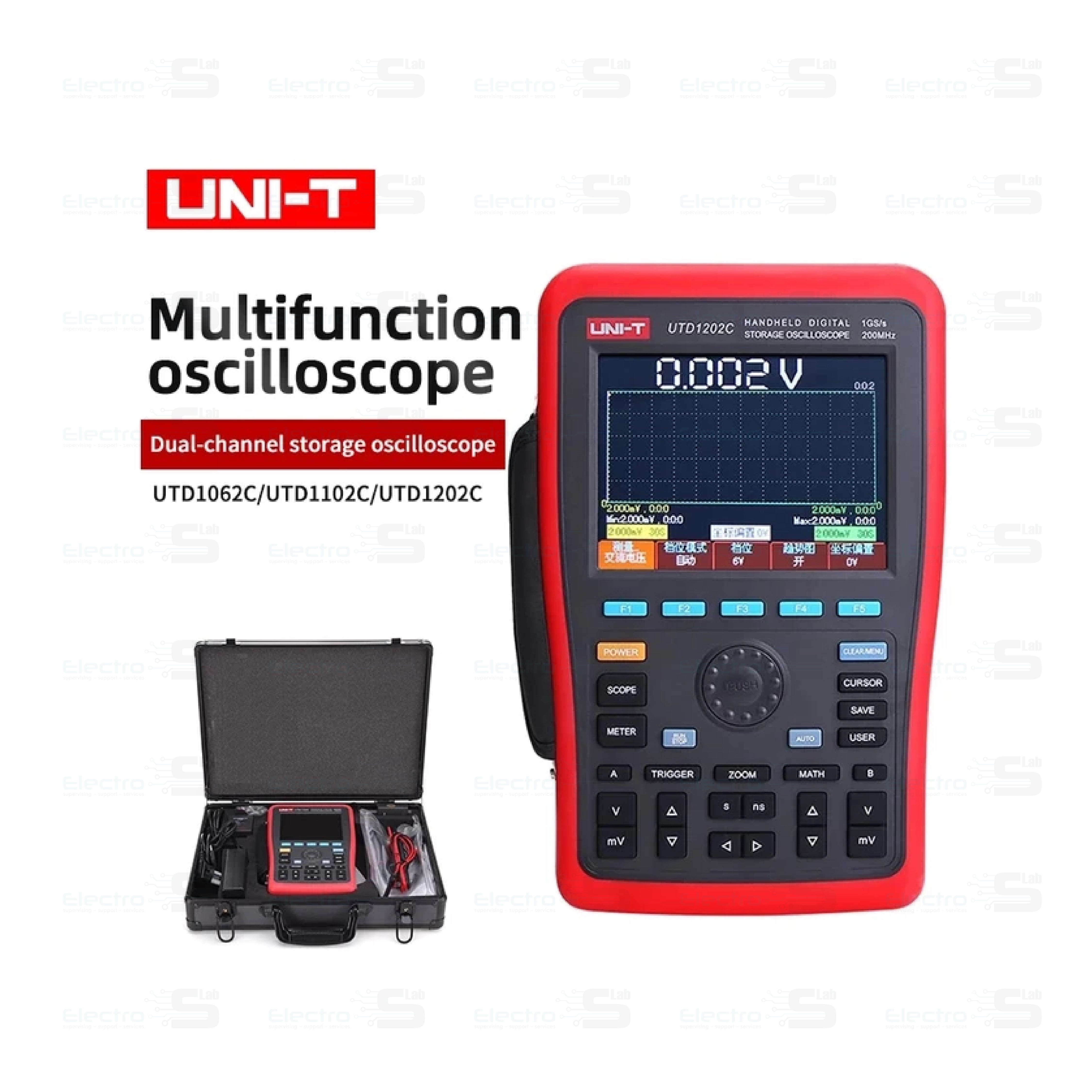 UNI-T UTD1202C Handheld Digital Storage Oscilloscope – Electroslab