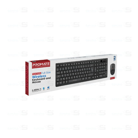 keyboard and Mouse Promate Wireless Combo 120