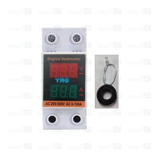 CH-36VA Dinrail Voltage&Current Meter Voltage  Range: 50-500V Amper: 1-140A