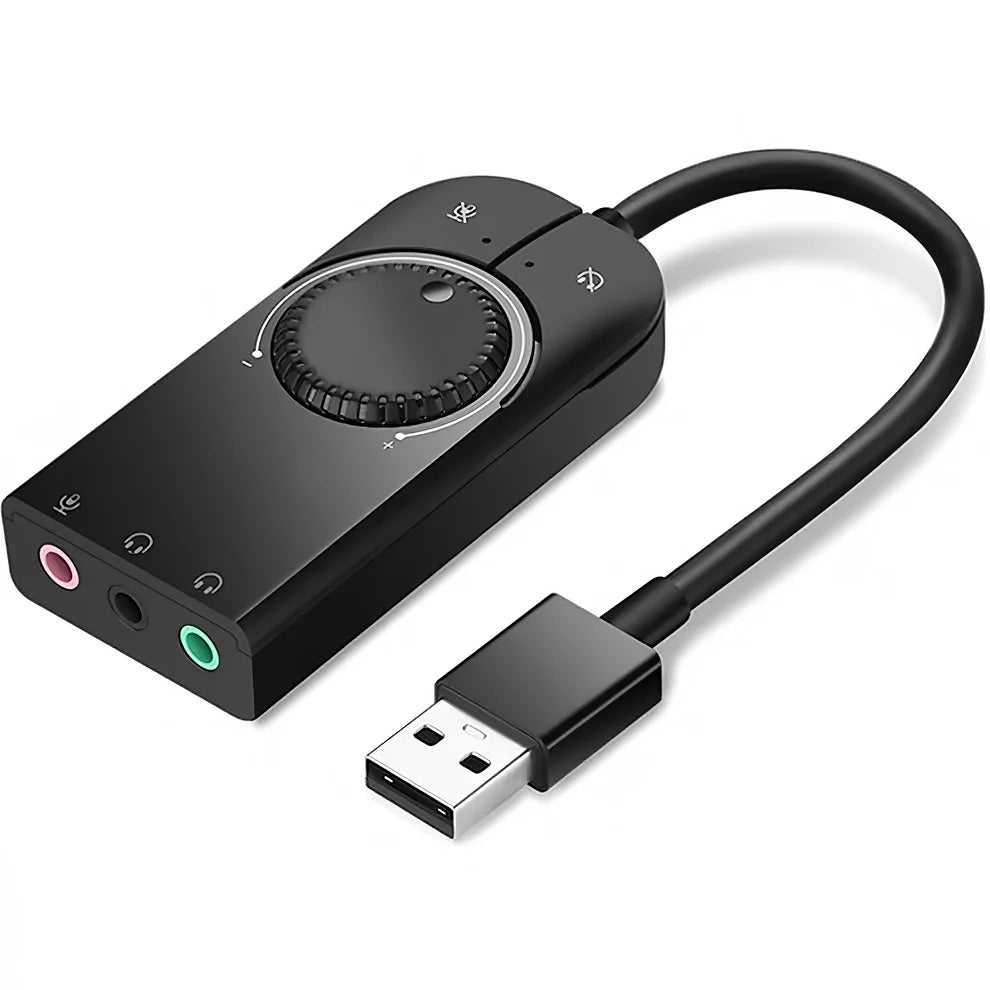 Sound Adapter External CM129 Ugreen USB-A 15cm Black 40964 – Electroslab