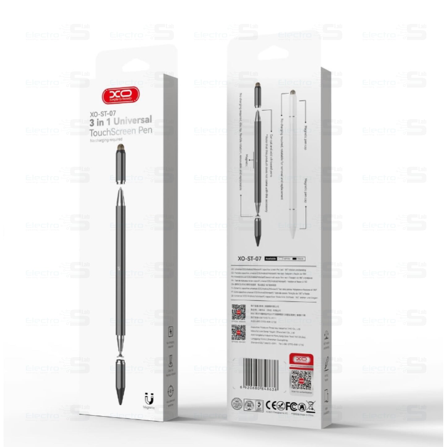 Xo 3 in 1 Universal Touchscreen Pen XO-st-07 White