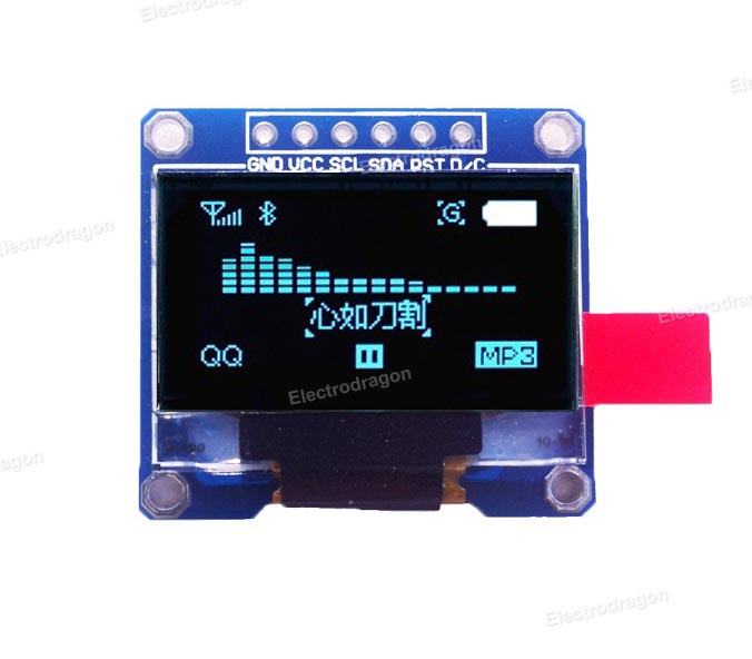 0.96" Inch Blue SPI OLED LCD Module 6pin