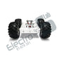 Metal Tank Robot Smart Car Chassis Silver Color