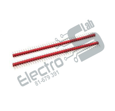 2.54mm Single Row Male 1X40 Pin Header Strip RED
