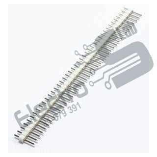 2.54mm Single Row Male 1X40 Pin Header Strip White