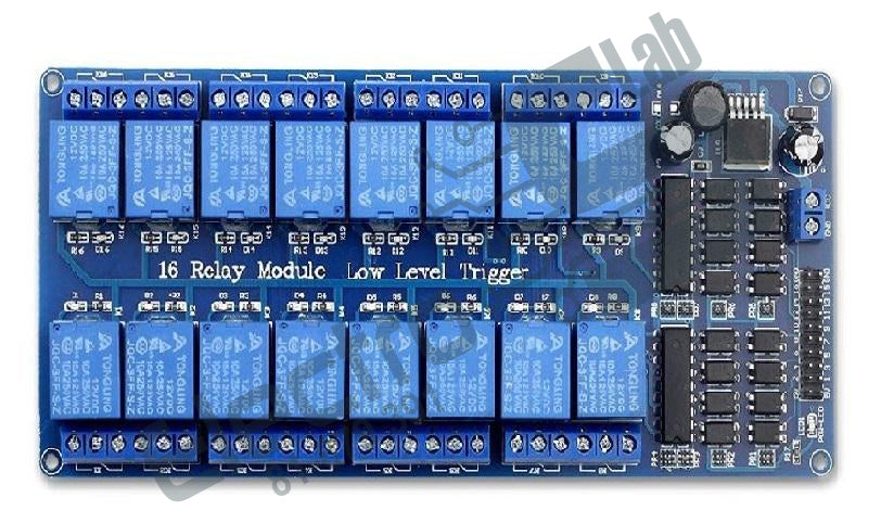 16 Channel Relay Module with Light Coupling 12V