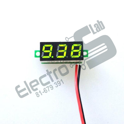 DC Digital Voltmeter Green 3.5-30V 0.28 Inch