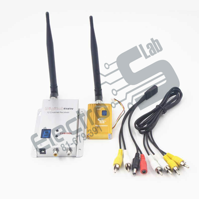 1.2Ghz 1.5W Wireless audio video Transmitter & Receiver